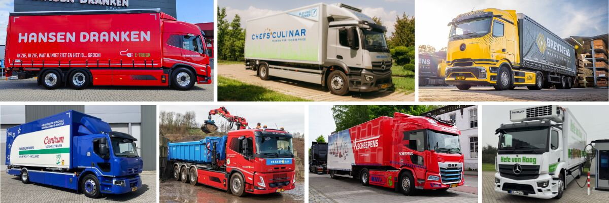 7 e-trucks die ook in Limburg rijden