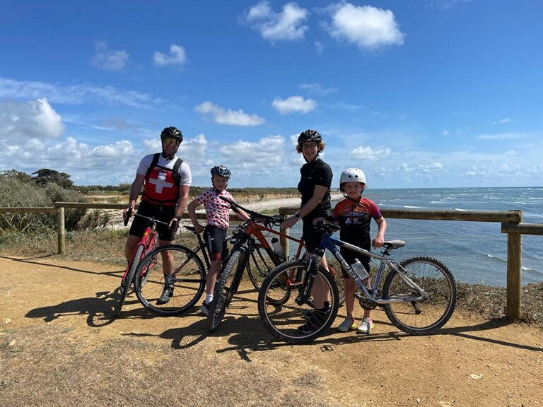 #posifiets Loek Verlaat met z'n gezin