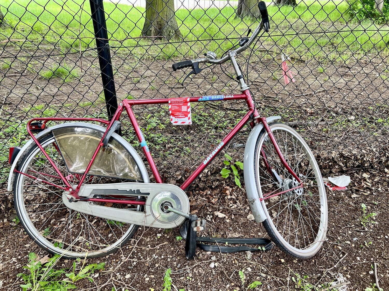 Fahrrad mit Drop Off Aufkleber von #posifiets
