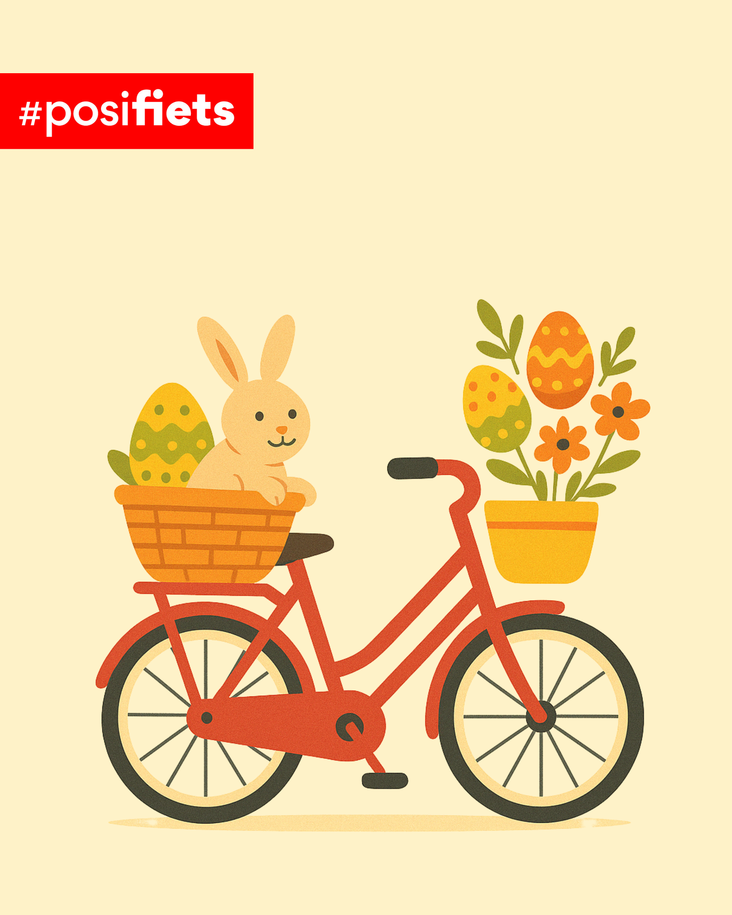 Fiets stallen met Pasen