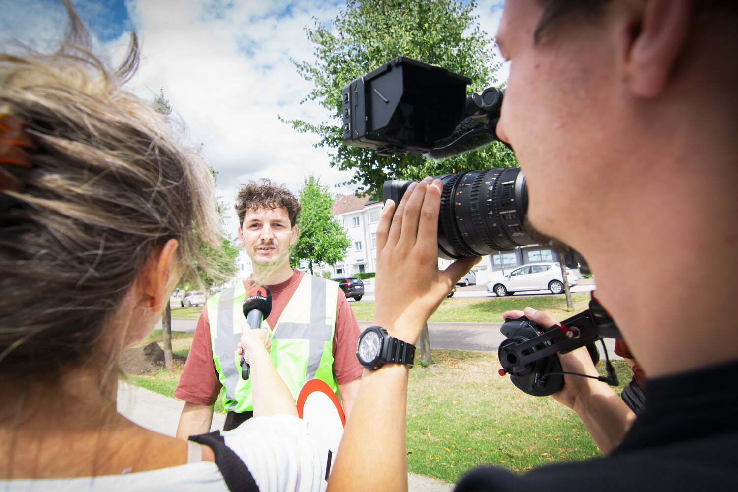 filmen en pers tijdens zomeractie groene loper maastricht