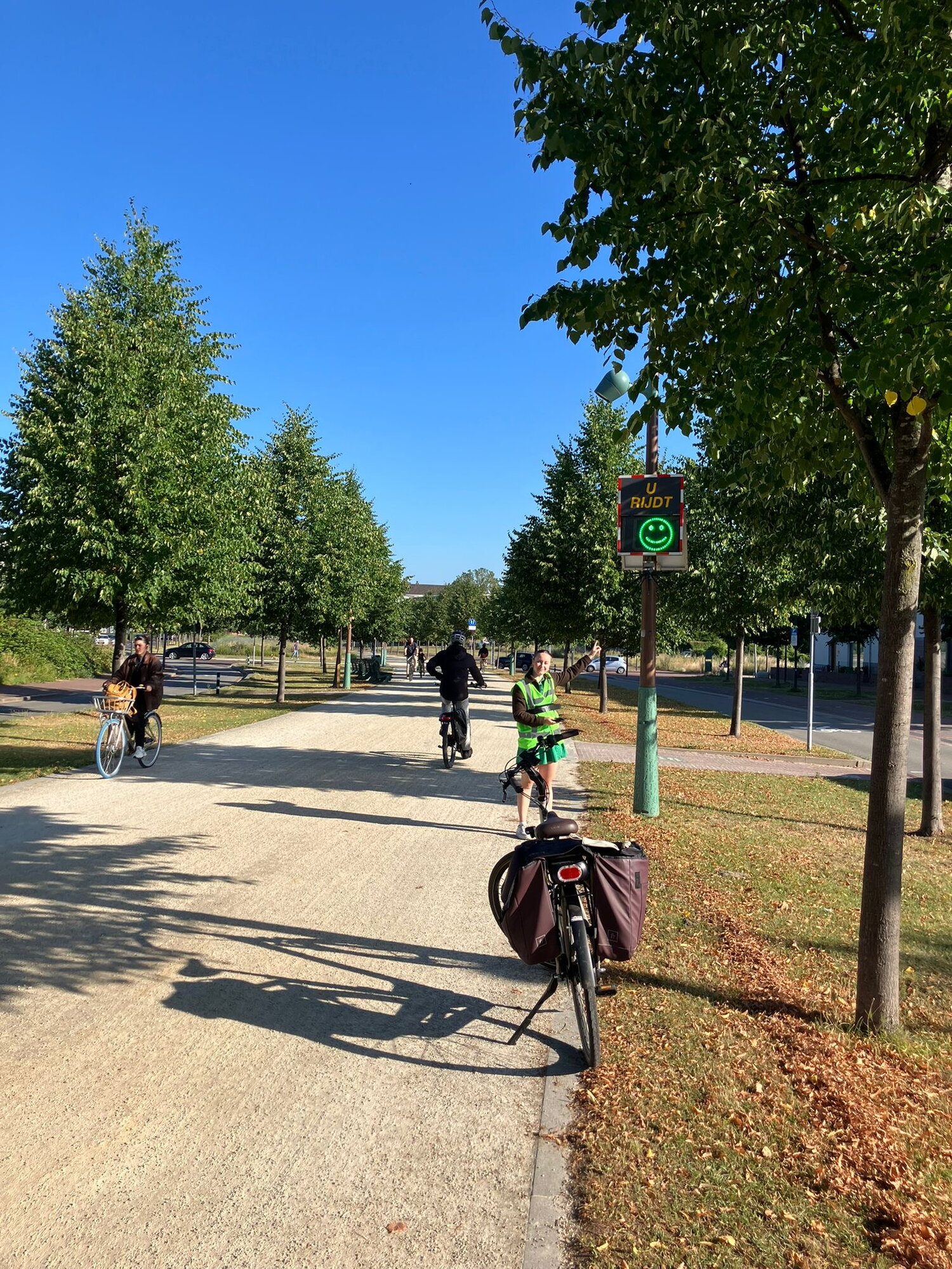 Groene Loper zomeractie, geparkeerde fiets op Groene Loper