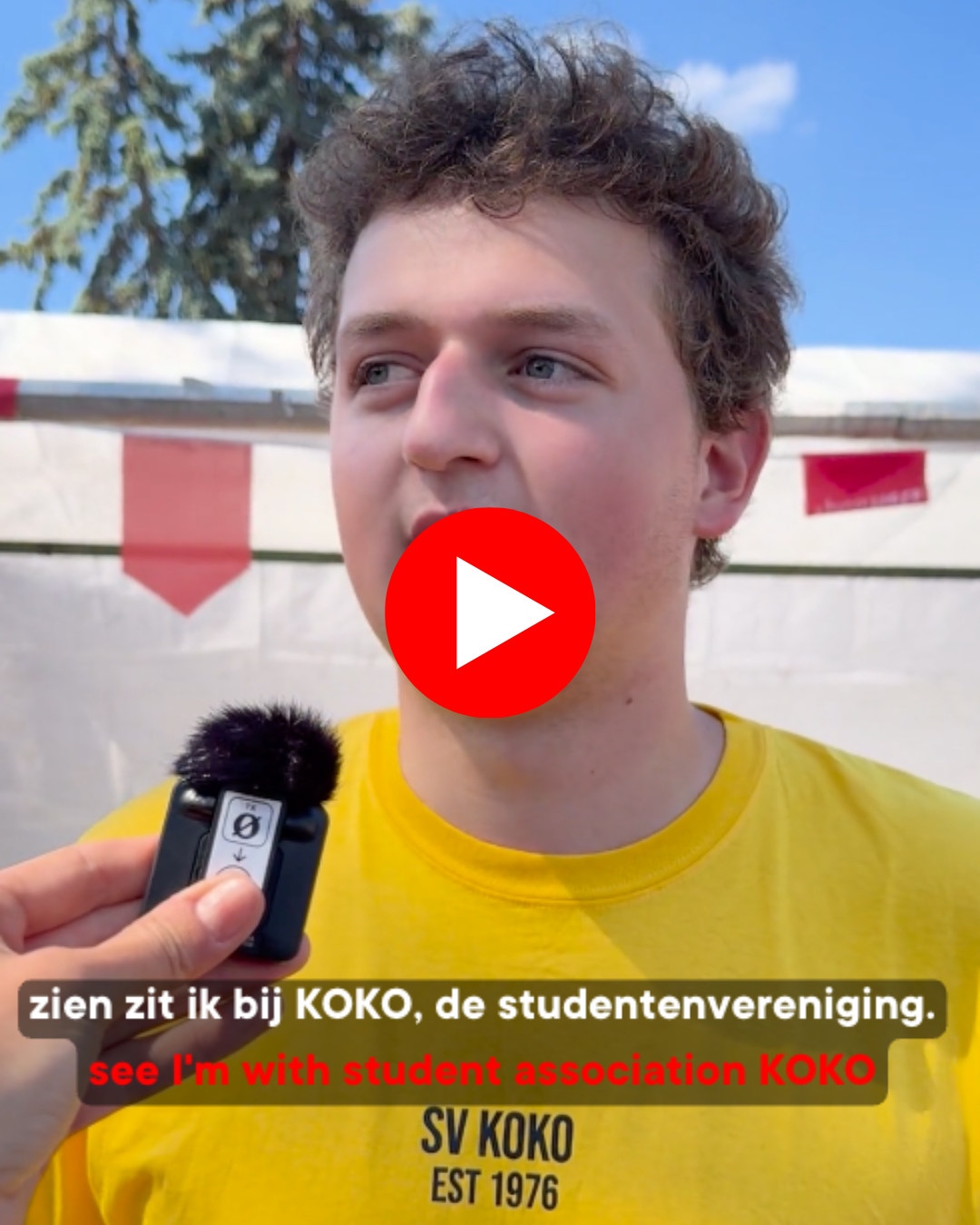 screenshot van video waarin Wouter van KOKO vertelt over obstacle run