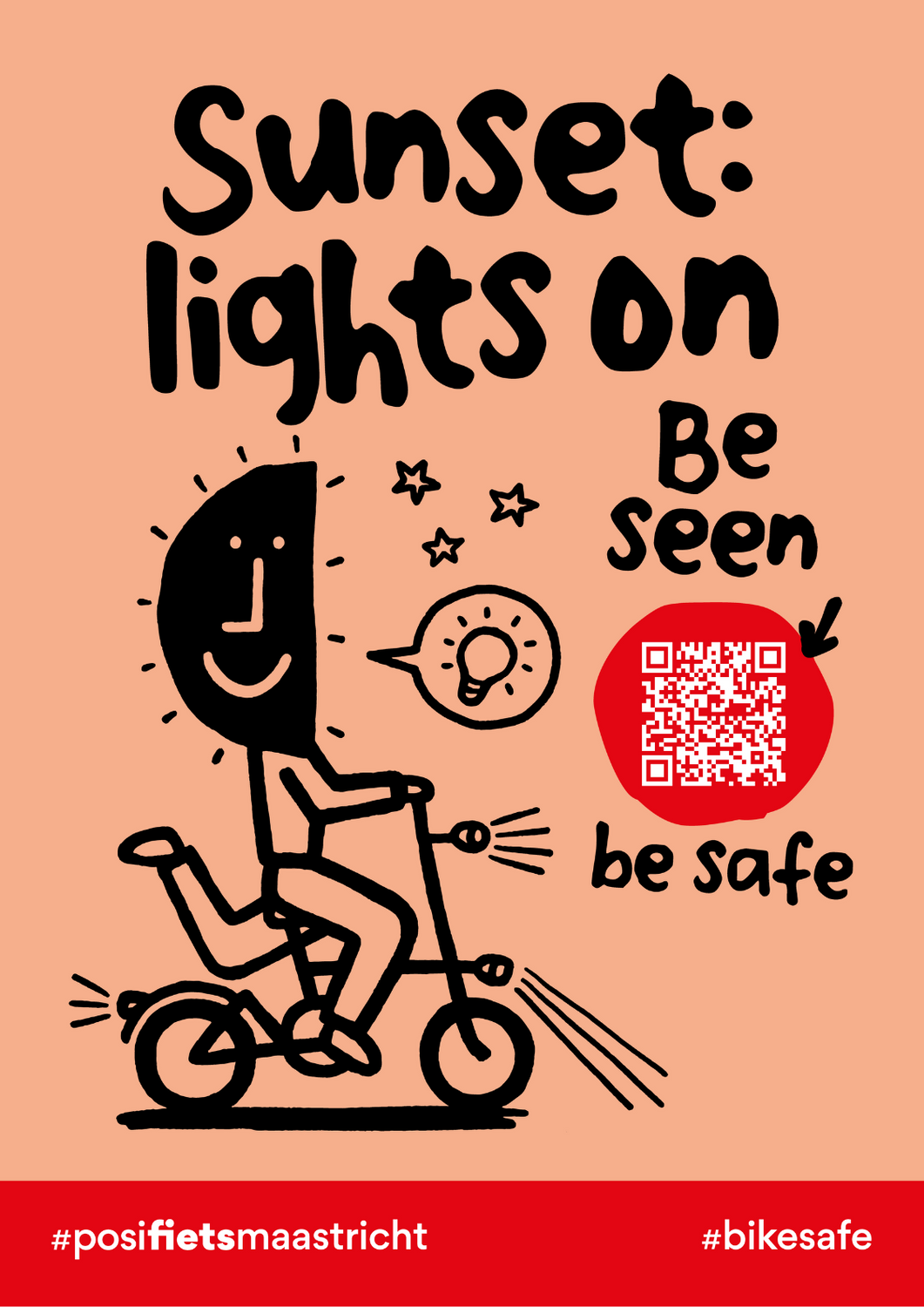 Sunset: lights on. Be seen, be safe!