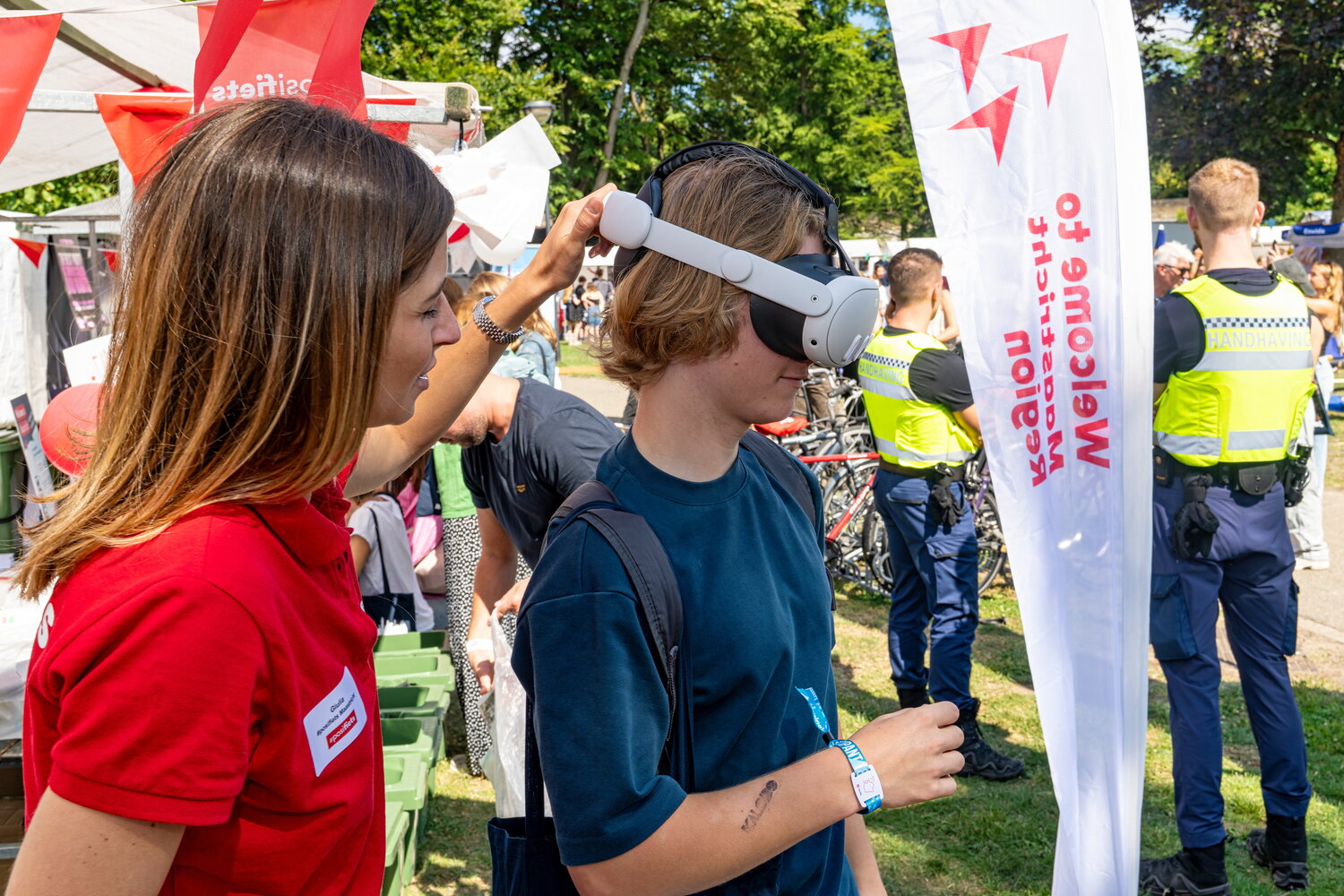 Student test de VR-bril van #posifiets