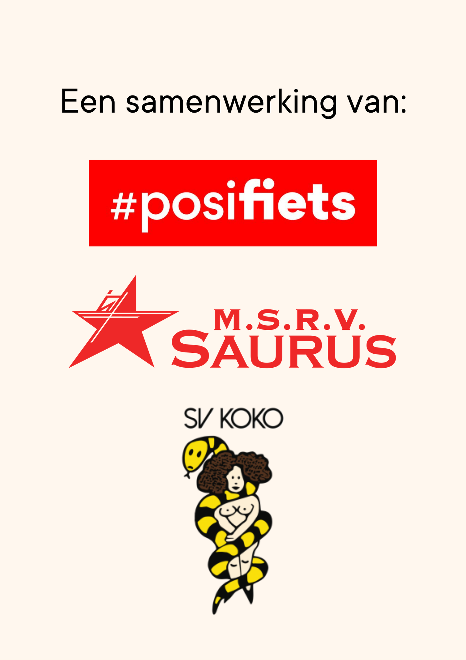 Een samenwerking van #posifiets Maastricht, MSRV Saurus en Sv Koko Maastricht